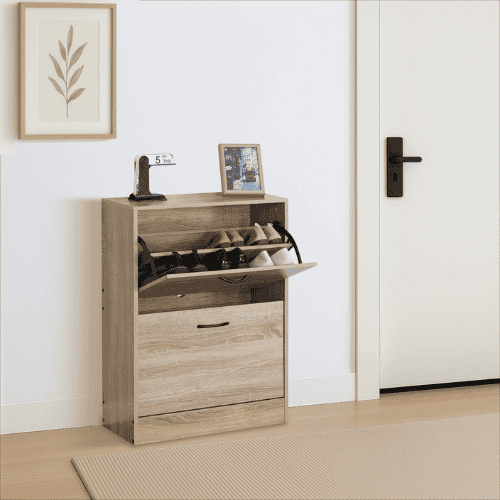 ארון נעליים בצבע אלון 2 תאים דגם הלן HELEN