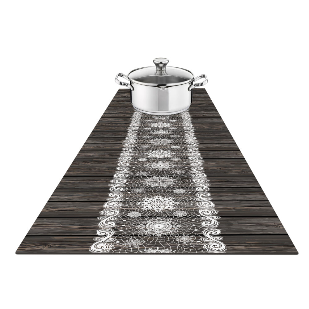 ראנר לכלים חמים 30X120 עץ ותחרה